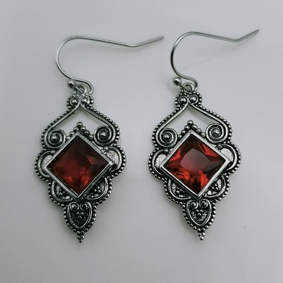 Sterling Silver Boho Victorian Earrings - Picture 5 of 5